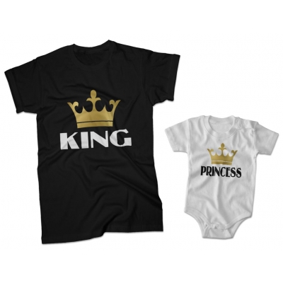 Zestaw koszulka męska + body King Princess 4